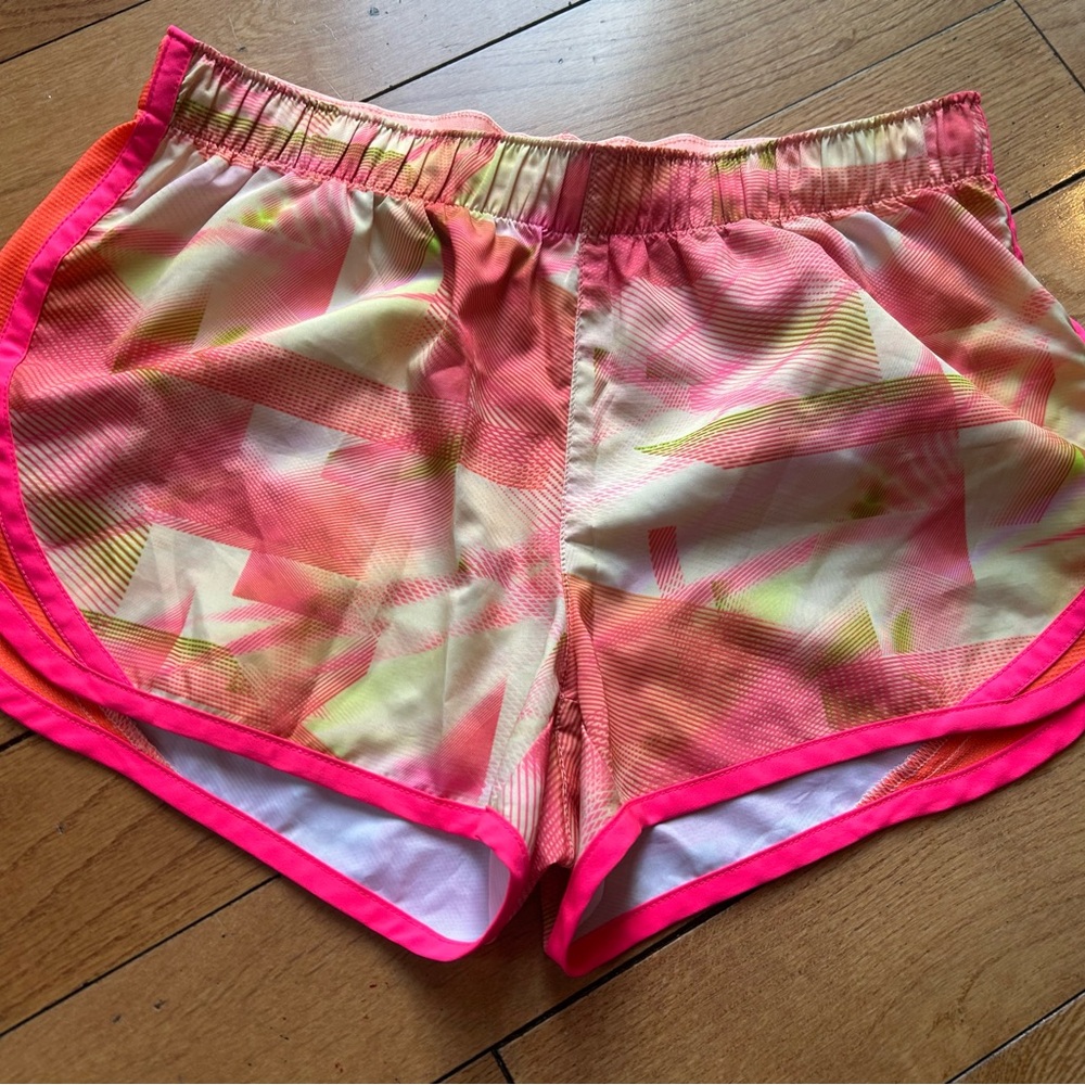 New Balance Pink and Orange Athletic Shorts Lightweight Performance